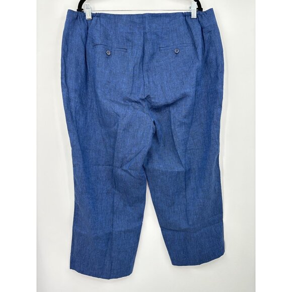 Talbots Chelsea Straight Leg Crop Pant Blue 18W - Picture 3 of 5